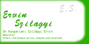 ervin szilagyi business card